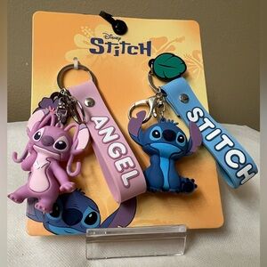 Disney Stitch and Angel Keychains / Bagcharm NWT